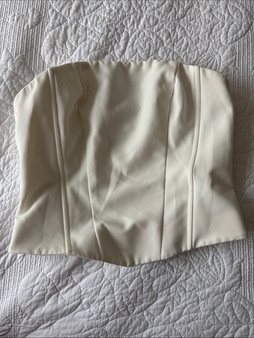 MOTF Strapless Cream Bustier Top